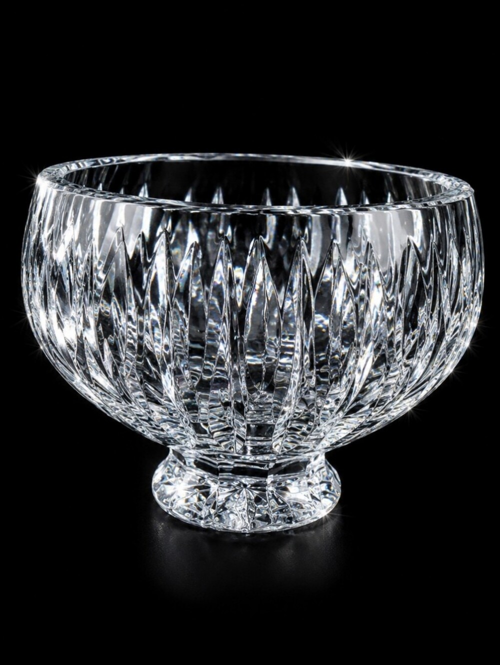 Waterford Marquis Heavy Crystal Signed Bowl Vase Trinket Dish Rose Serving Bowl